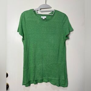 J. Jill Love Linen Green Short Sleeve Tunic